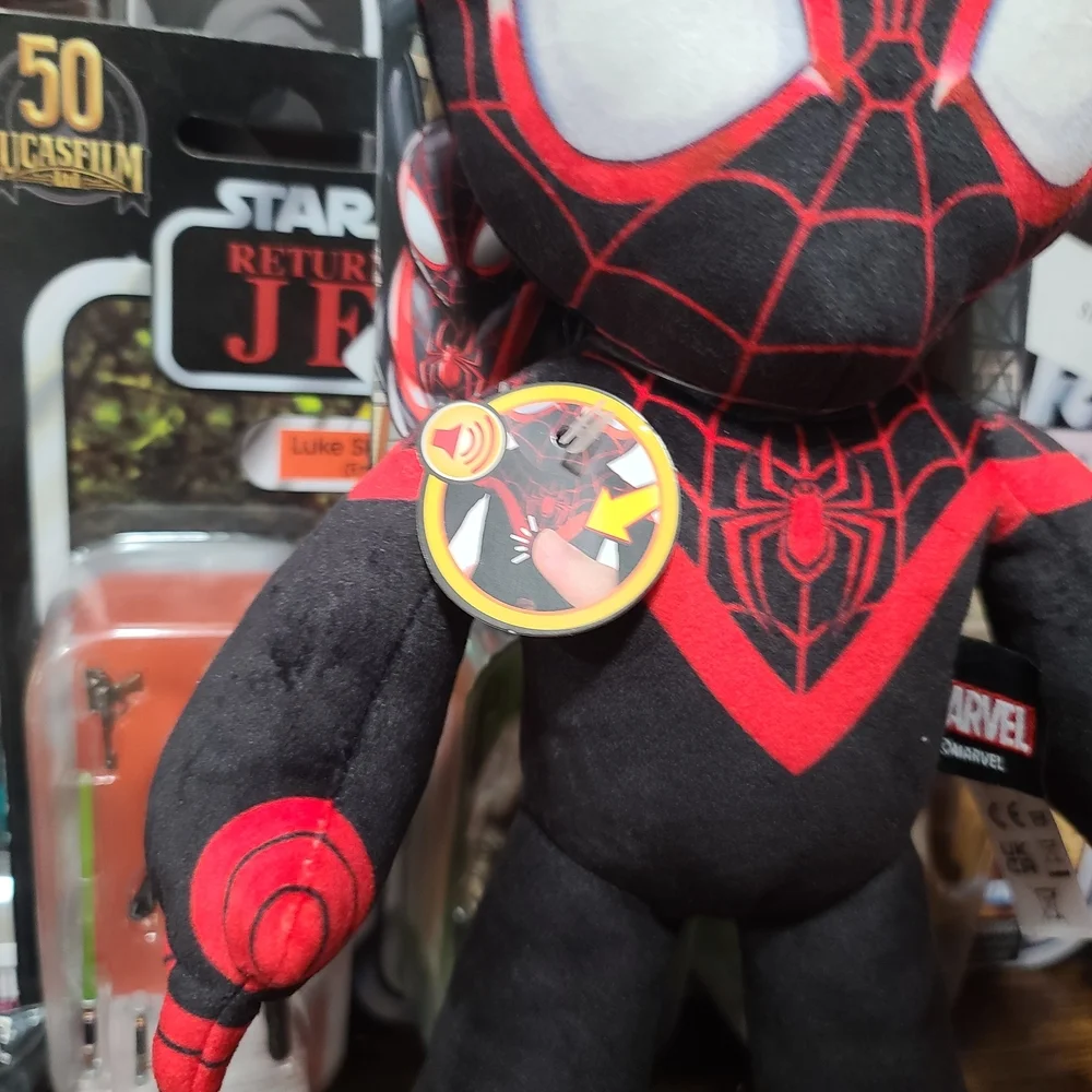 Officail Mattel Marvel Miles Morales Spider-Man Plush Talkers NEW 10+ Phrases - Picture 2 of 2
